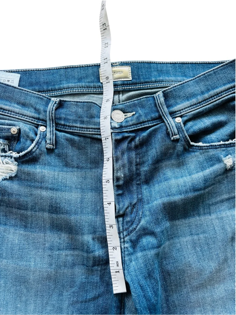 Mother The Weekender Fray Graffiti Girl Mid Rise Flare Jeans 28 Cowgirl Western